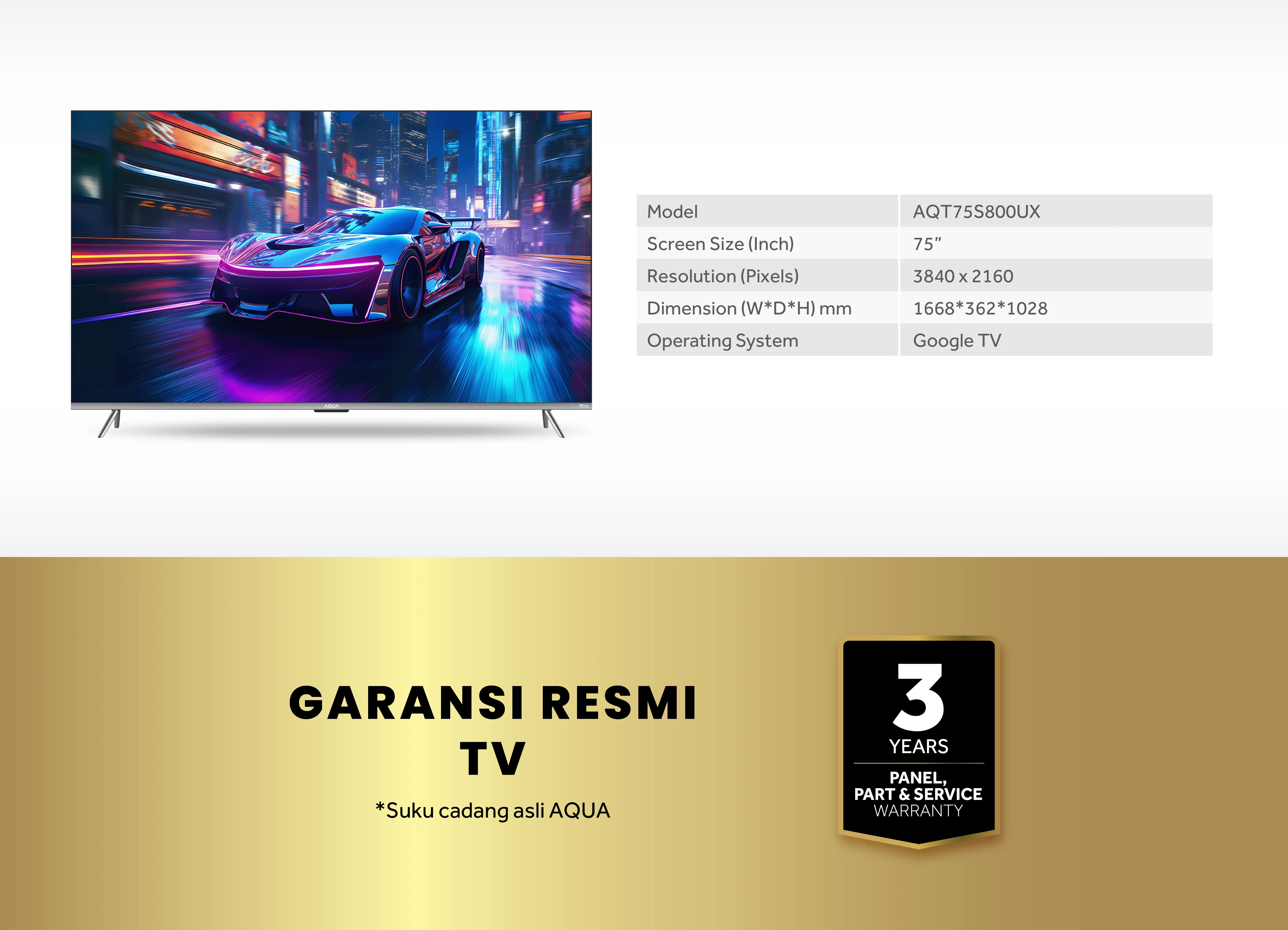 smart tv AQT75S800UX